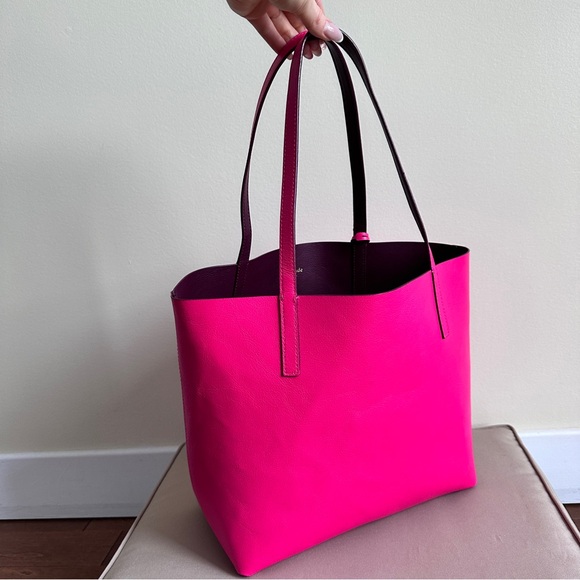 Kate Spade NY Ava Reversible Women's Tote Bag, Large - Pink and Burgundy - Picture 10 of 16